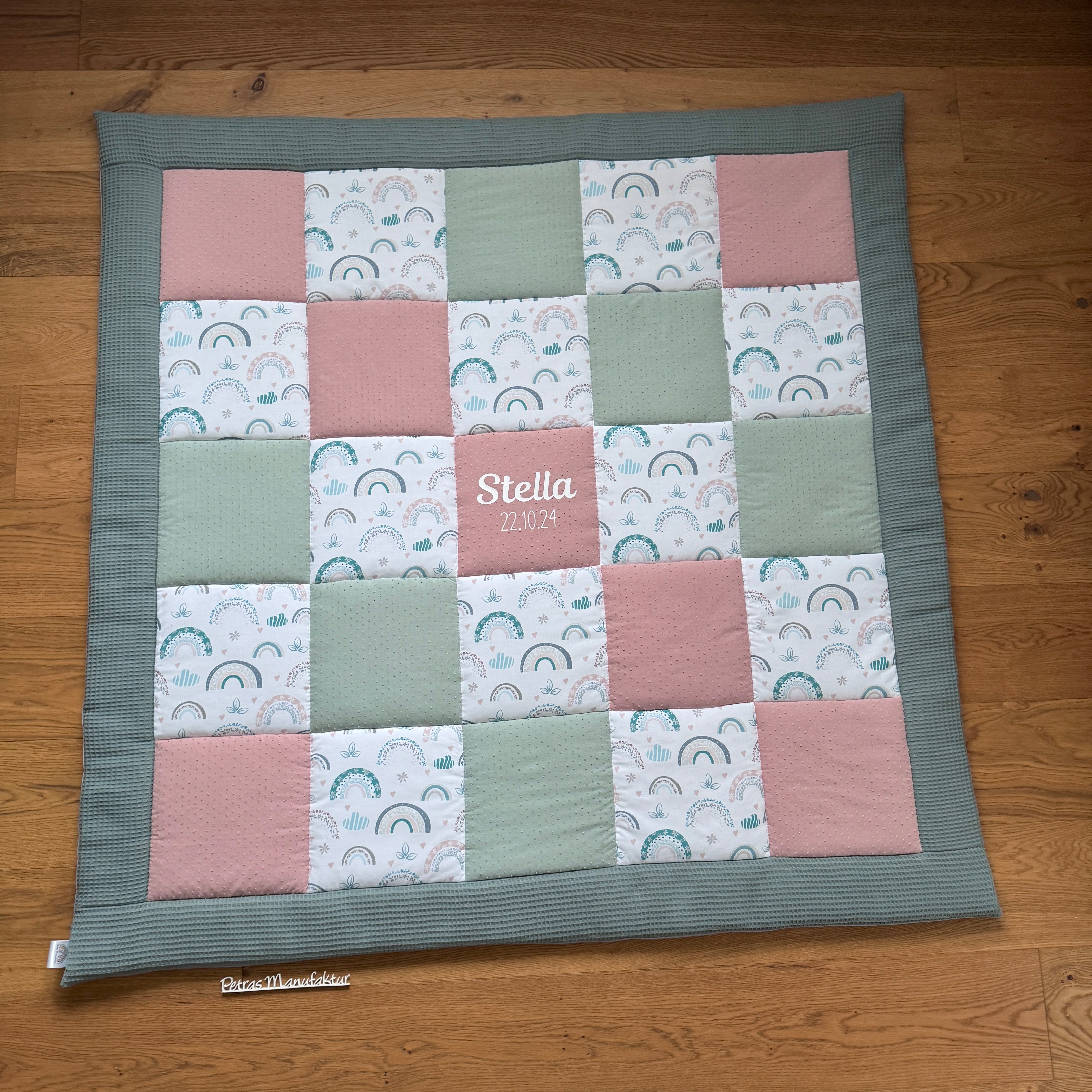 Krabbeldecke "Regenbogen pastell“ Modell 2